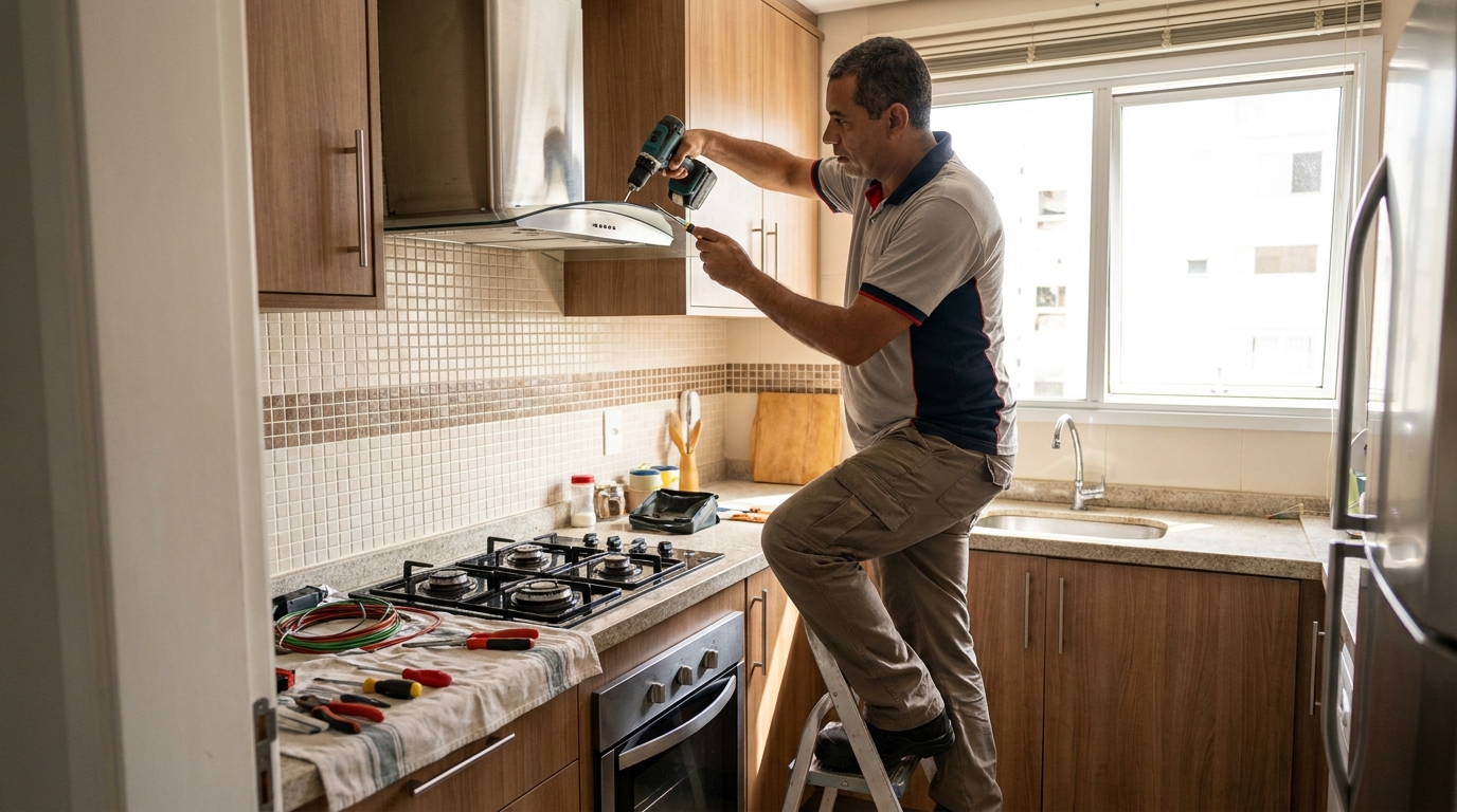 Instalação de Exaustor no Setor Sudoeste, Goiânia‑GO