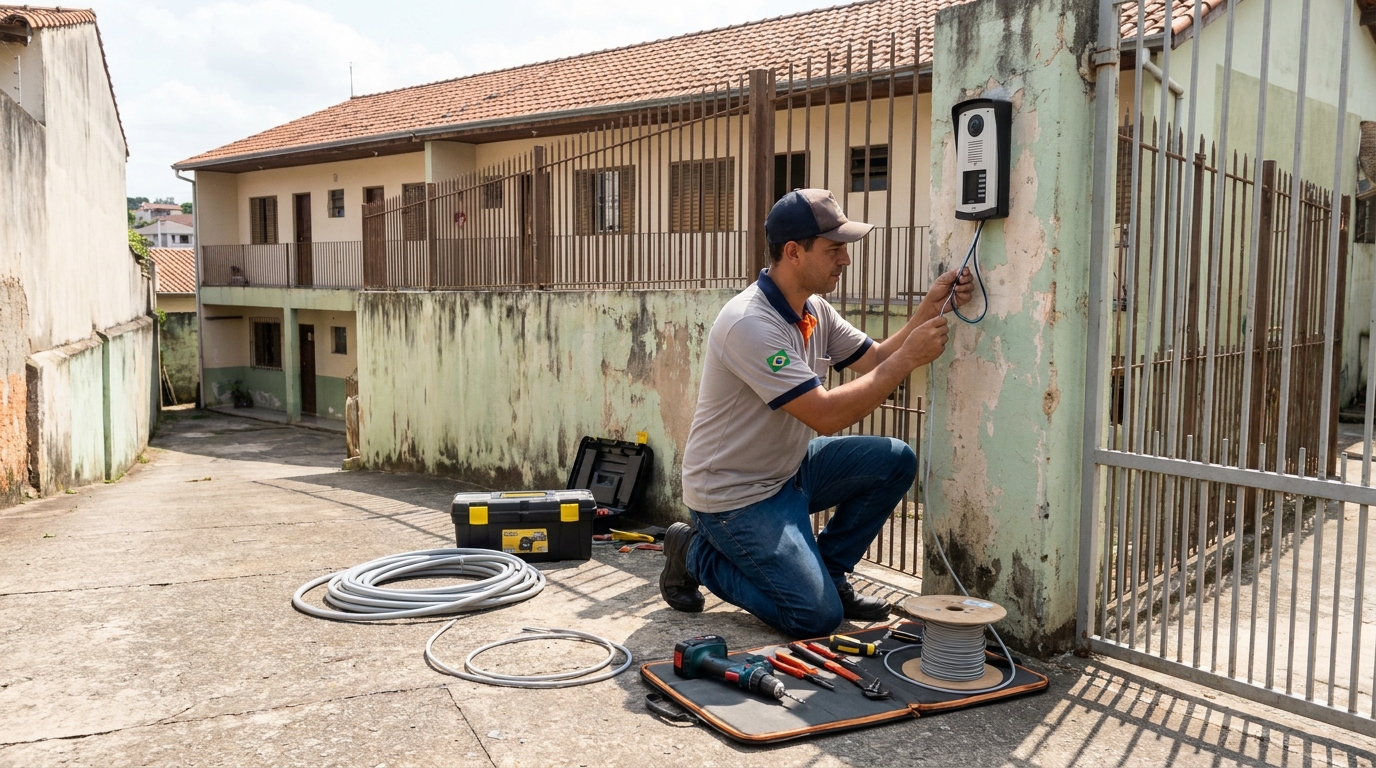 Instalação de Porteiro Eletrônico no Vale dos Buritis, Goiânia‑GO