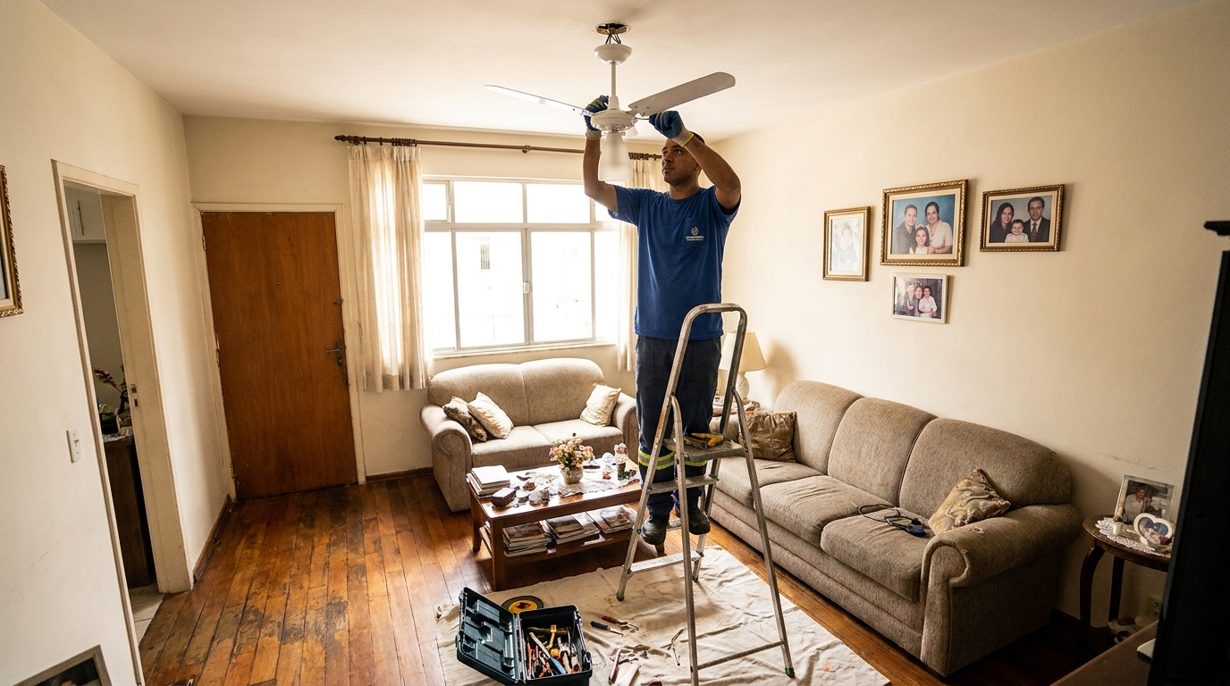 Substituição de Ventilador na Morada do Bosque, Goiânia‑GO